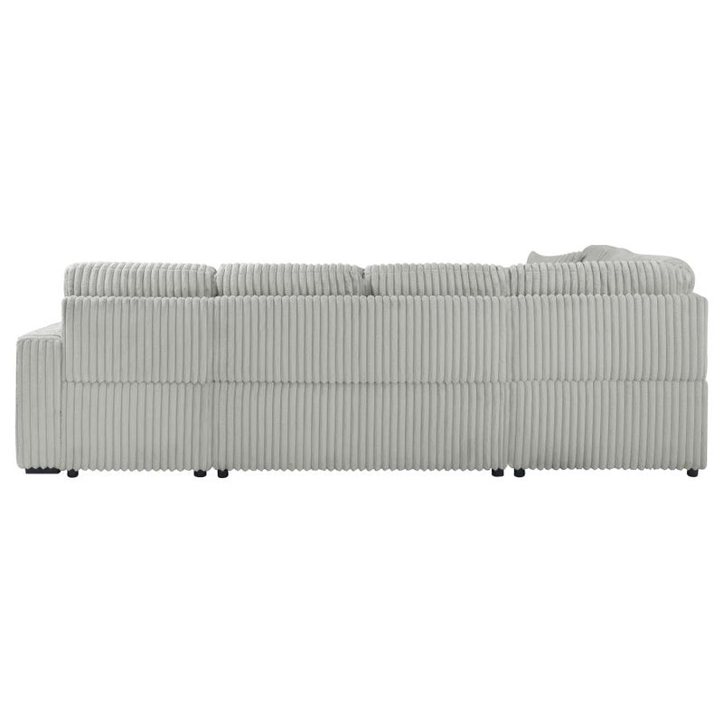 Devonshire Sleeper Sectional Sofa Storage Chaise Grey-zoom-