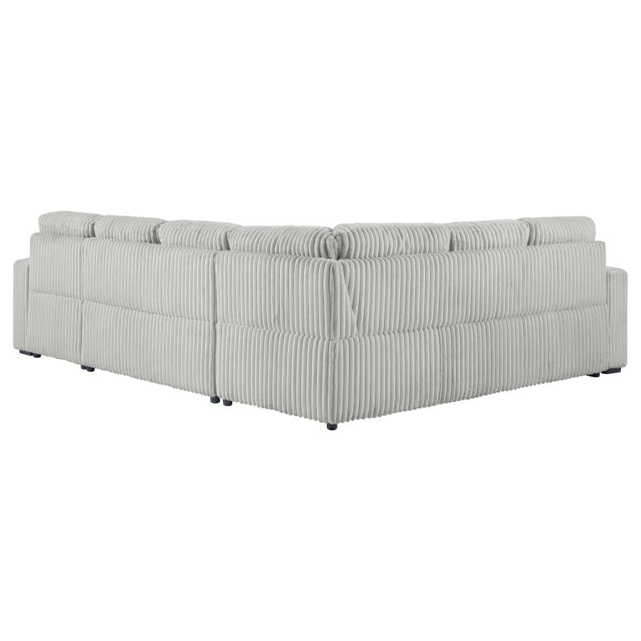 Devonshire Sleeper Sectional Sofa Storage Chaise Grey-zoom-15