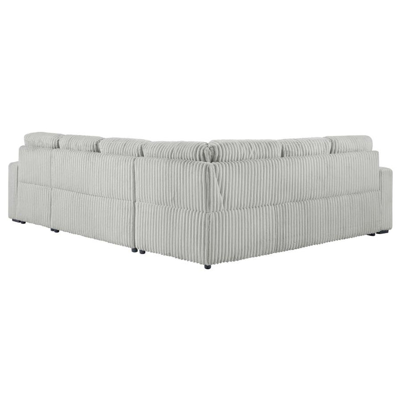 Devonshire Sleeper Sectional Sofa Storage Chaise Grey-zoom-