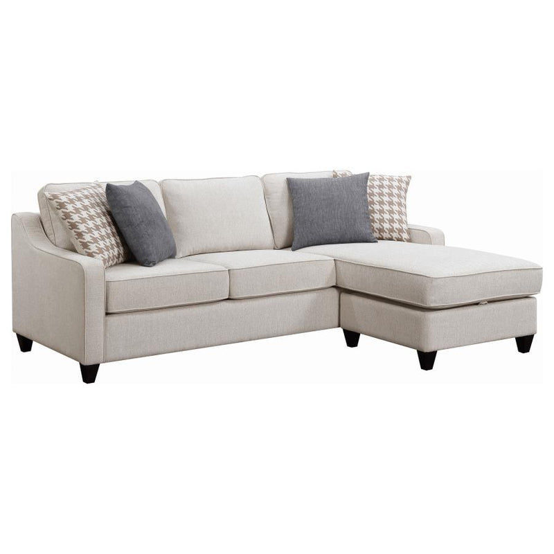 Mcloughlin Upholstered Sloped Arm Sectional Sofa Platinum-zoom-