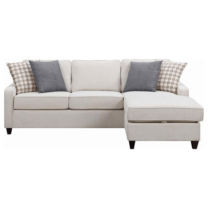 Mcloughlin Upholstered Sloped Arm Sectional Sofa Platinum-zoom-