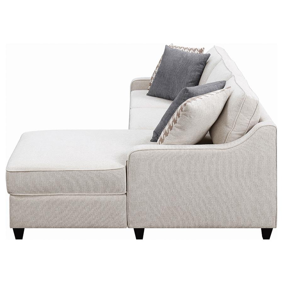 Mcloughlin Upholstered Sloped Arm Sectional Sofa Platinum-zoom-4
