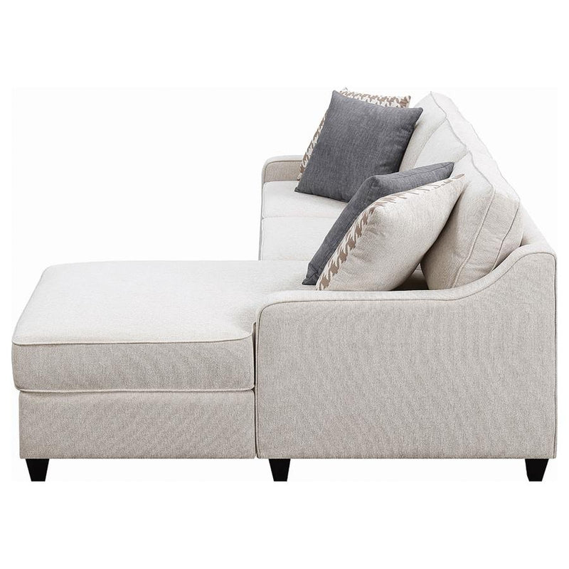 Mcloughlin Upholstered Sloped Arm Sectional Sofa Platinum-zoom-