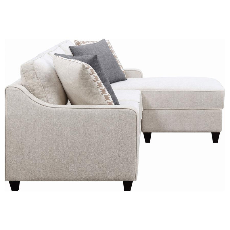 Mcloughlin Upholstered Sloped Arm Sectional Sofa Platinum-zoom-