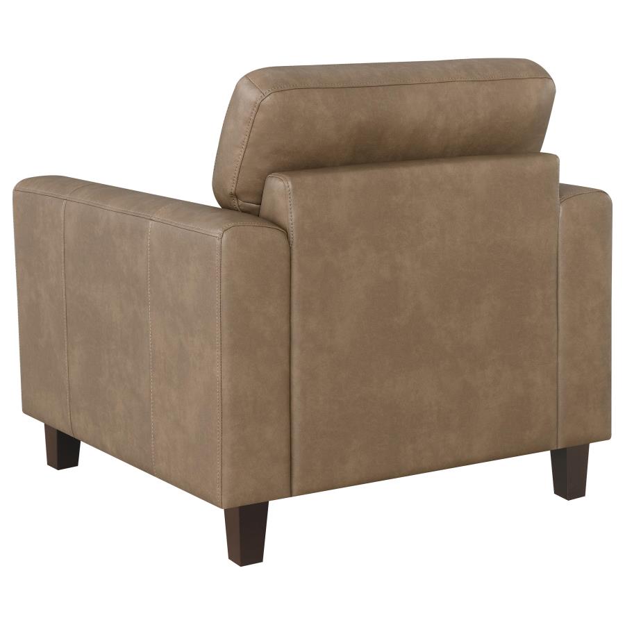 Scotland 3-piece Faux Leather Upholstered Sofa Set Brown-zoom-13