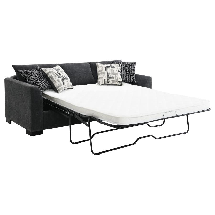 Storey Upholstered Sleeper Sectional Chaise Sofa Dark Grey-zoom-6