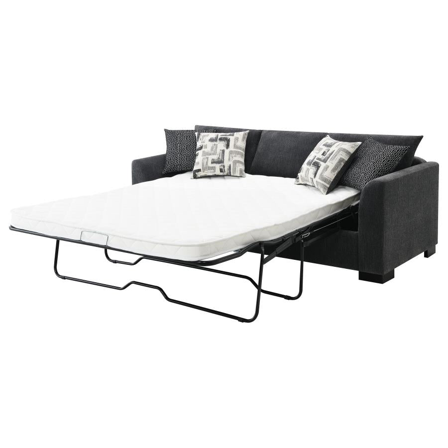 Storey Upholstered Sleeper Sectional Chaise Sofa Dark Grey-zoom-9