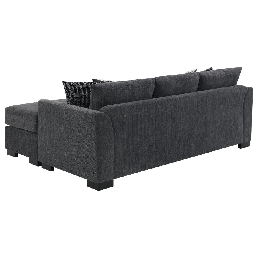 Storey Upholstered Sleeper Sectional Chaise Sofa Dark Grey-zoom-13