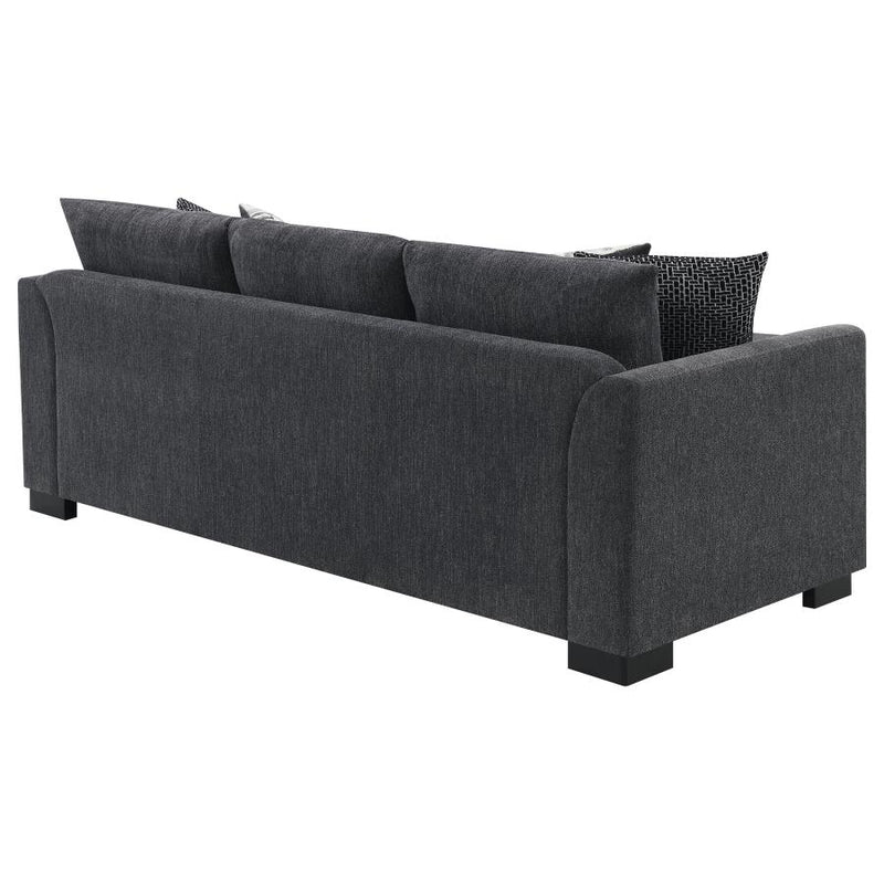 Storey Upholstered Sleeper Sectional Chaise Sofa Dark Grey-zoom-
