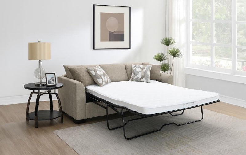 Storey Upholstered Sleeper Sectional Chaise Sofa Camel-zoom-