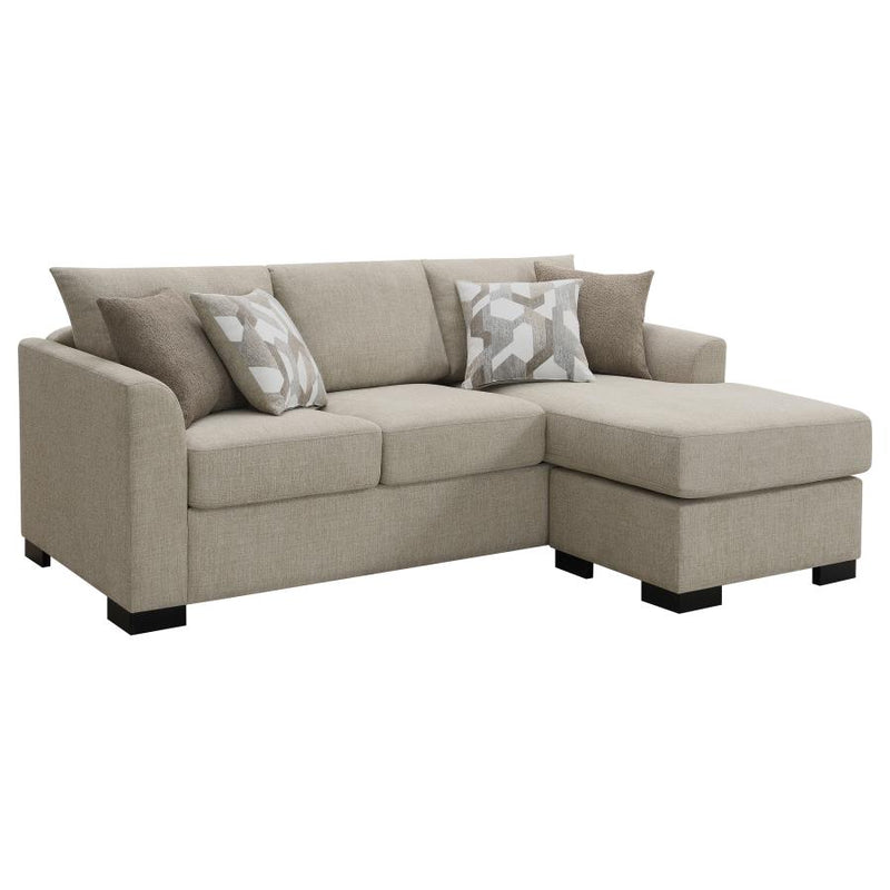 Storey Upholstered Sleeper Sectional Chaise Sofa Camel-zoom-