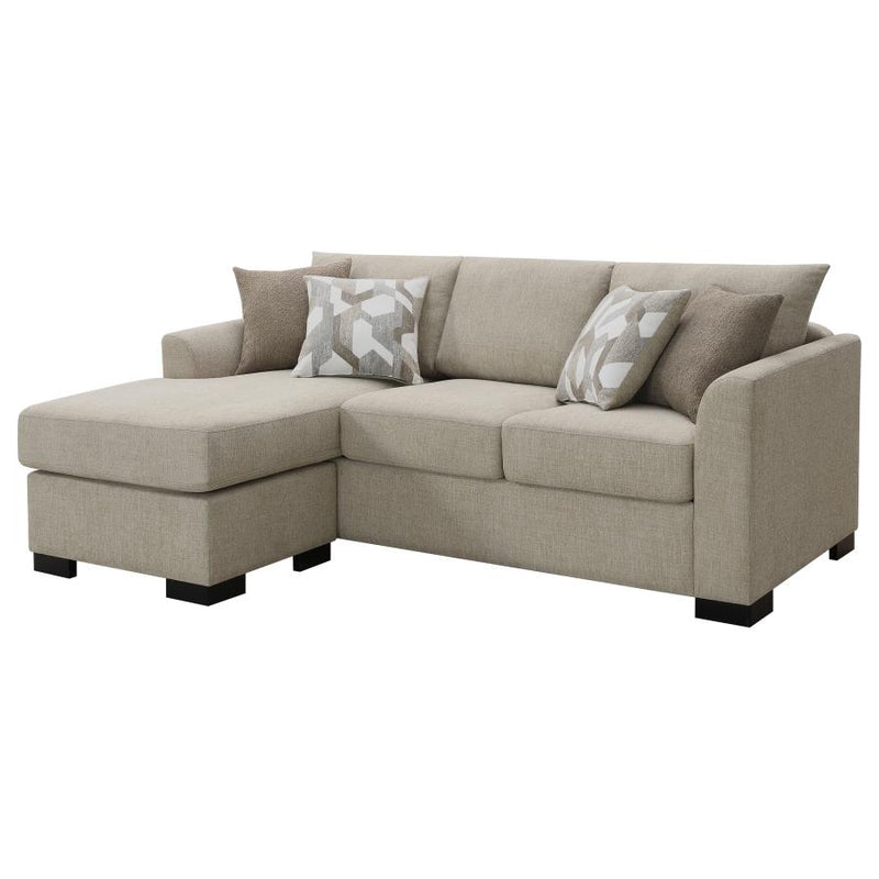 Storey Upholstered Sleeper Sectional Chaise Sofa Camel-zoom-