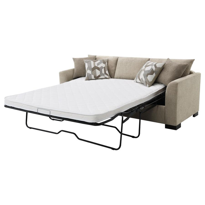 Storey Upholstered Sleeper Sectional Chaise Sofa Camel-zoom-