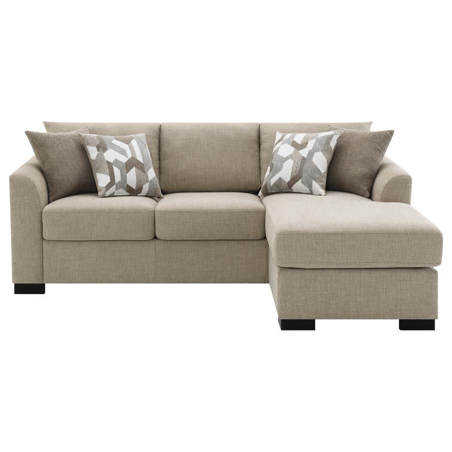 Storey Upholstered Sleeper Sectional Chaise Sofa Camel-zoom-10