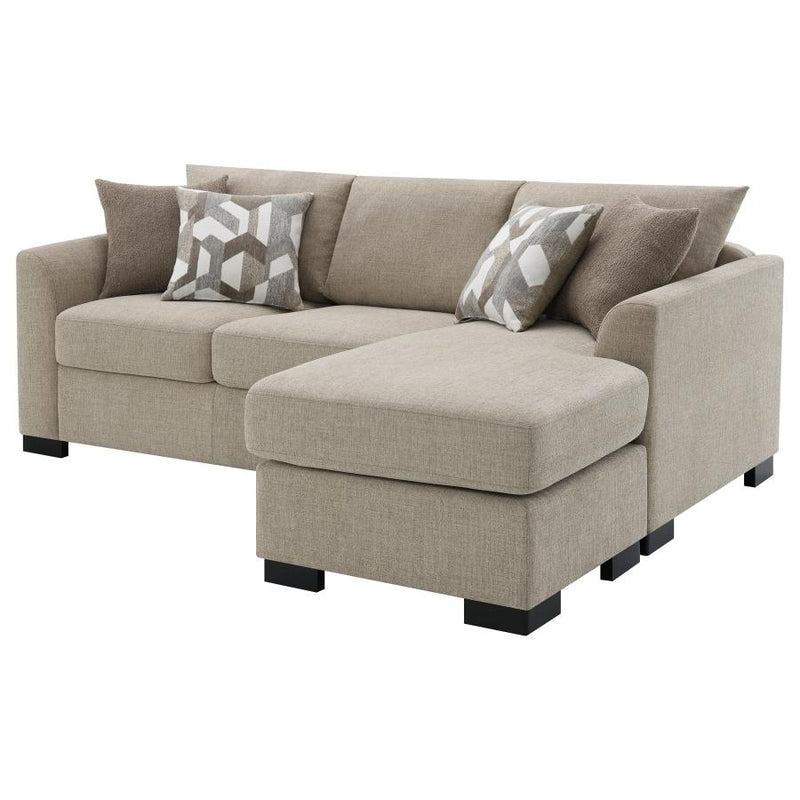 Storey Upholstered Sleeper Sectional Chaise Sofa Camel-zoom-