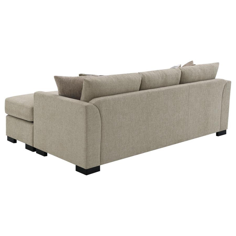 Storey Upholstered Sleeper Sectional Chaise Sofa Camel-zoom-