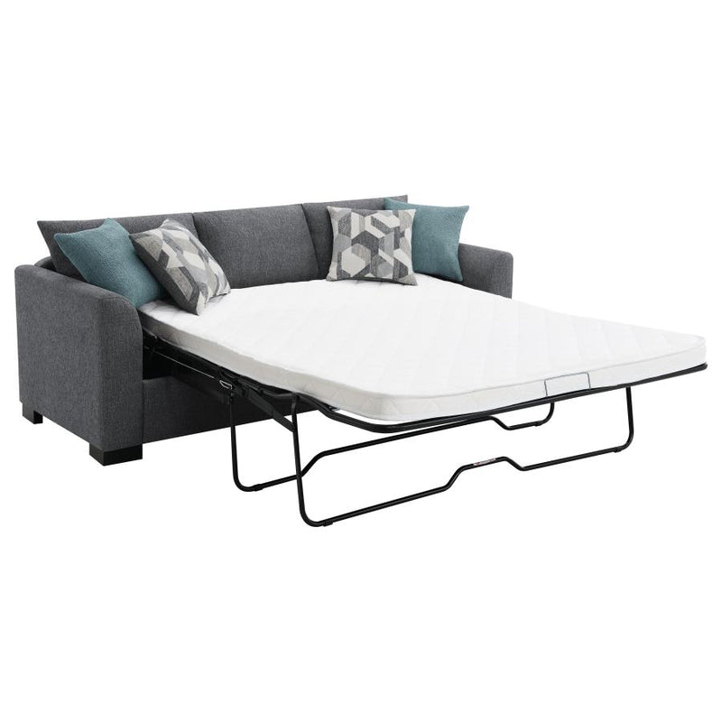 Storey Upholstered Sleeper Sectional Chaise Sofa Grey-zoom-