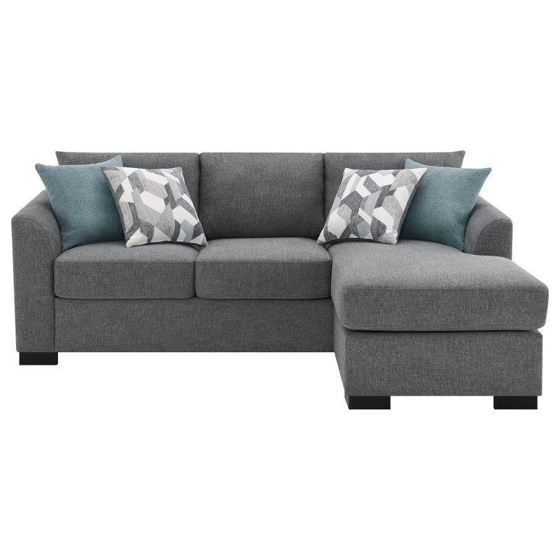 Storey Upholstered Sleeper Sectional Chaise Sofa Grey-zoom-