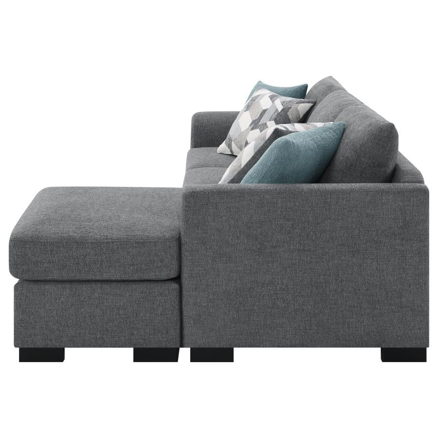 Storey Upholstered Sleeper Sectional Chaise Sofa Grey-zoom-12