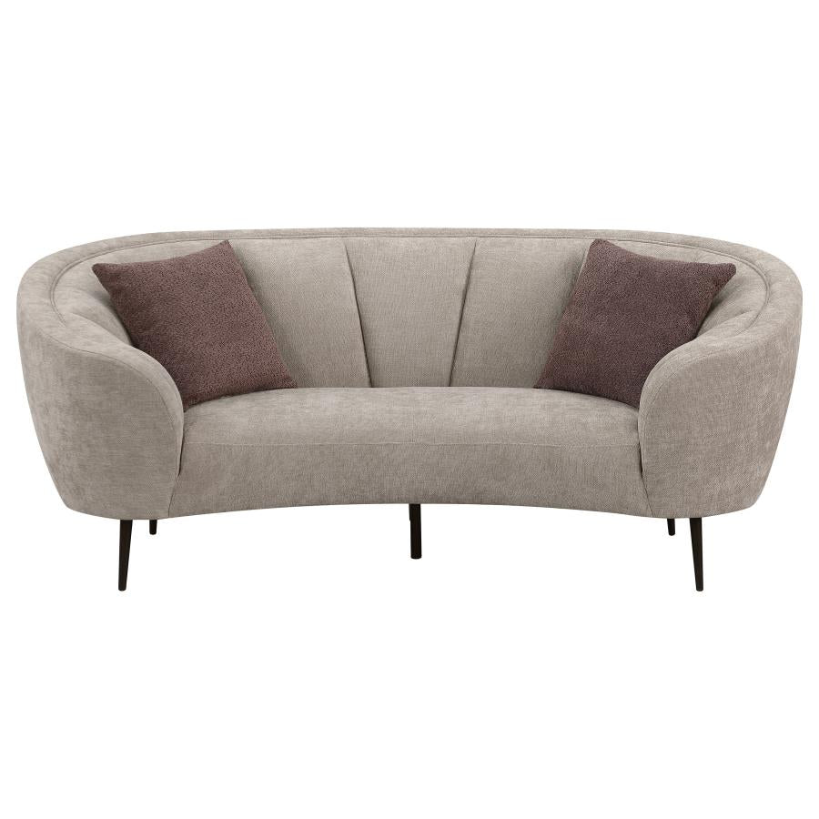 Ellorie 2-piece Upholstered Curved Sofa Set Beige-zoom-8