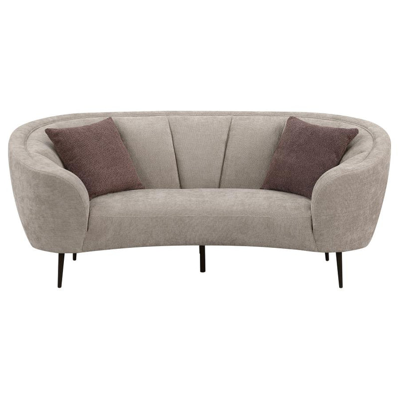 Ellorie 2-piece Upholstered Curved Sofa Set Beige-zoom-
