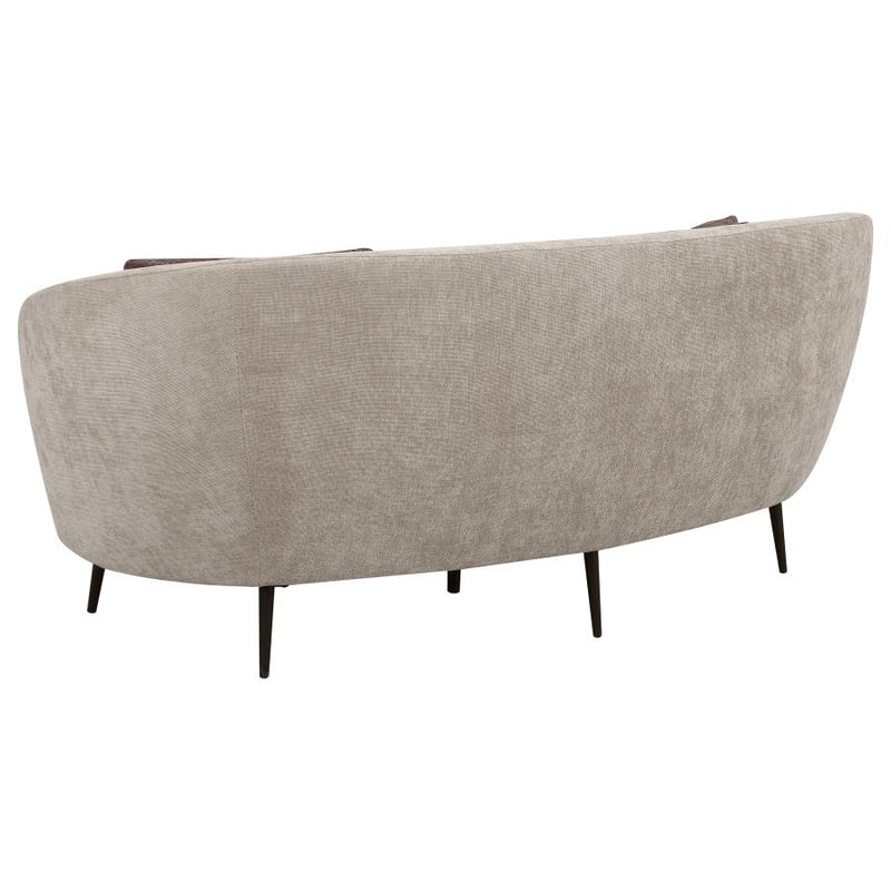 Ellorie 2-piece Upholstered Curved Sofa Set Beige-zoom-