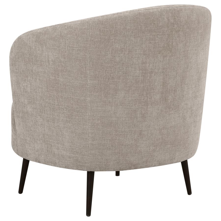 Ellorie Upholstered Channel Back Curved Chair Beige-6