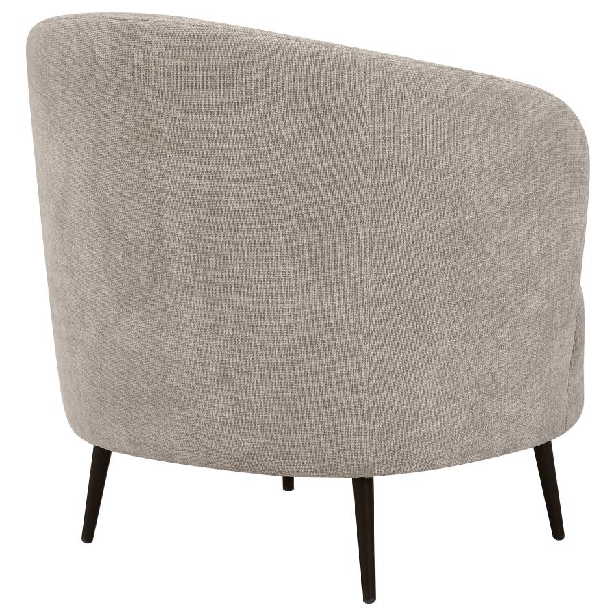 Ellorie Upholstered Channel Back Curved Chair Beige-zoom-7