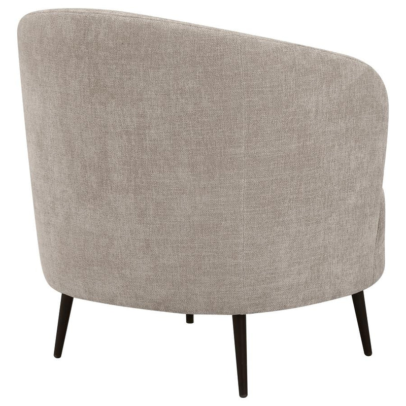 Ellorie Upholstered Channel Back Curved Chair Beige-zoom-