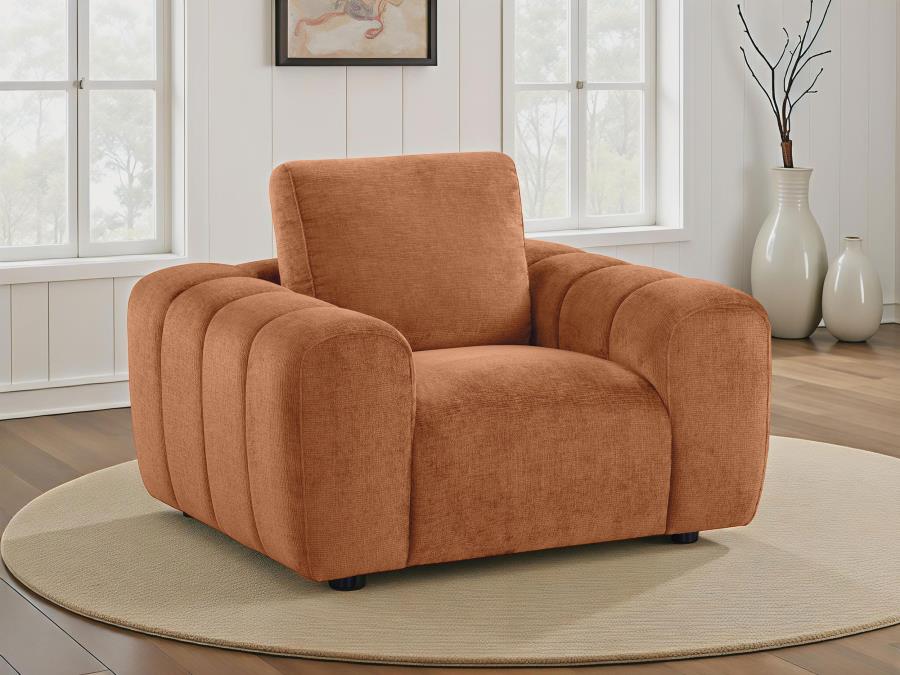Burnett Chenille Upholstered Accent Chair Burnt Orange-2