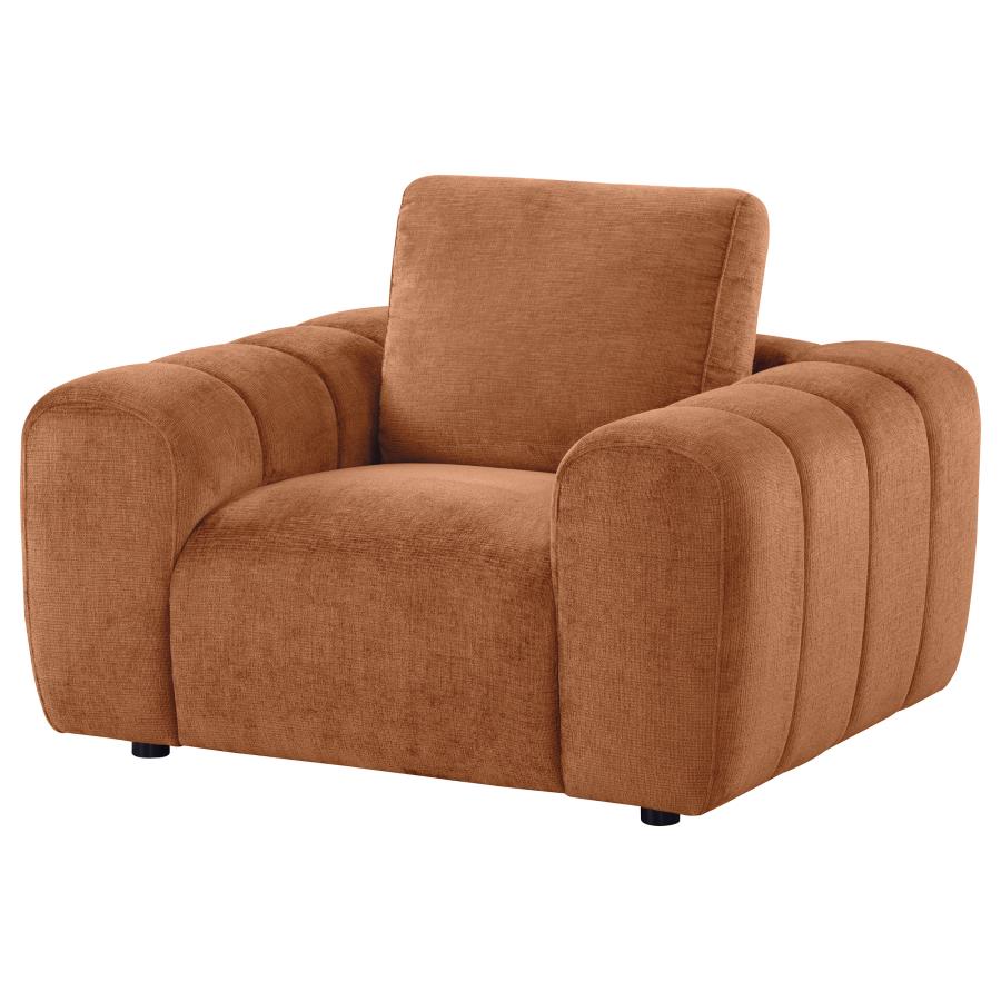 Burnett Chenille Upholstered Accent Chair Burnt Orange-4