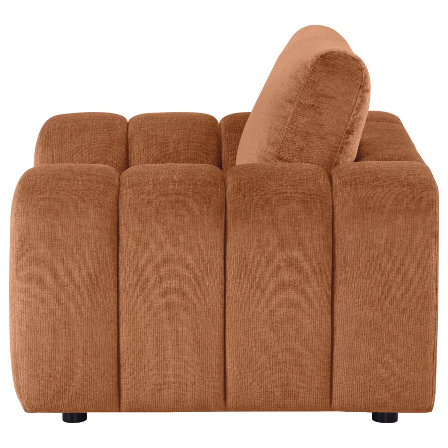 Burnett Chenille Upholstered Accent Chair Burnt Orange-5