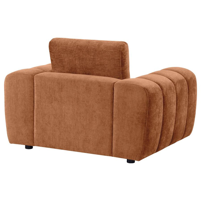 Burnett Chenille Upholstered Accent Chair Burnt Orange-zoom-