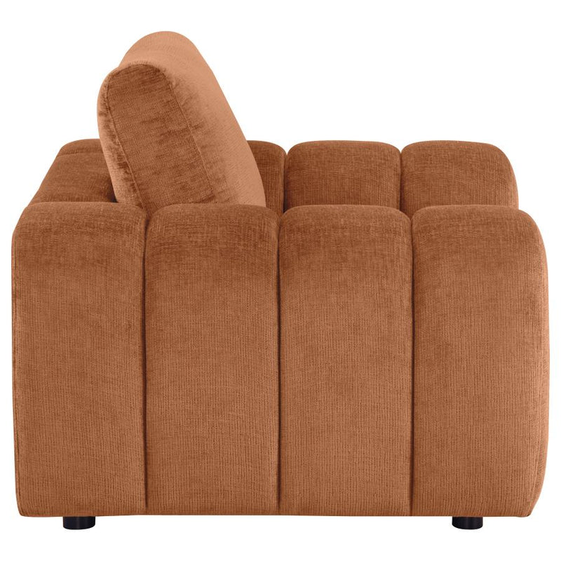 Burnett Chenille Upholstered Accent Chair Burnt Orange-zoom-
