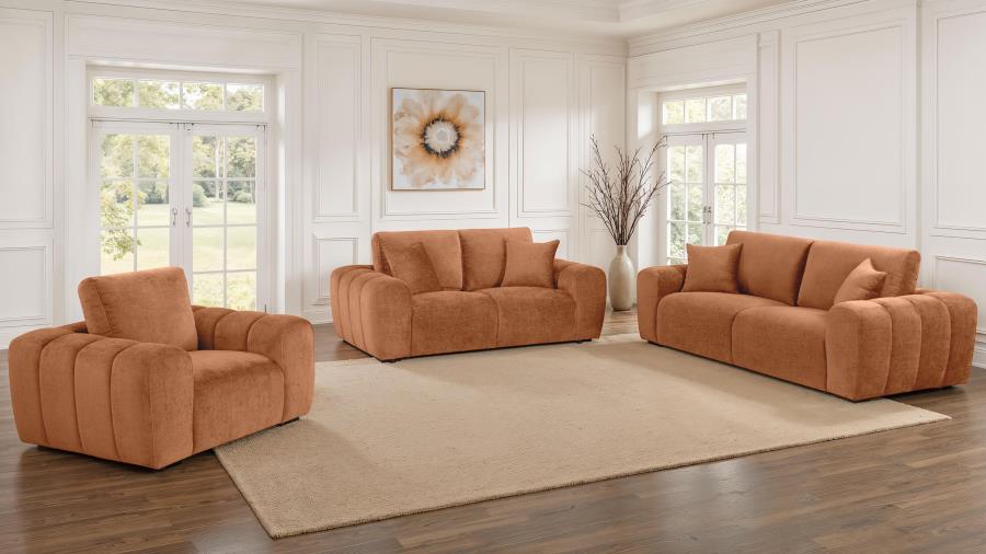 Burnett Chenille Upholstered Accent Chair Burnt Orange-zoom-11