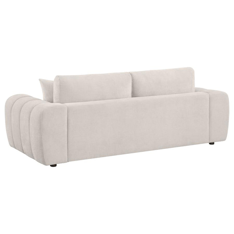 Burnett 2-piece Chenille Upholstered Sofa Set Ivory-zoom-