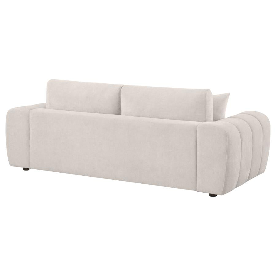 Burnett Chenille Upholstered Wide Arm Sofa Ivory-zoom-7