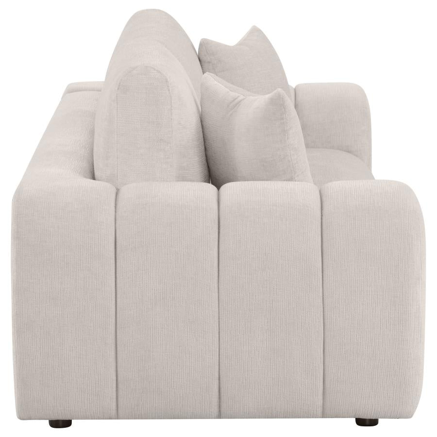 Burnett Chenille Upholstered Wide Arm Sofa Ivory-zoom-8