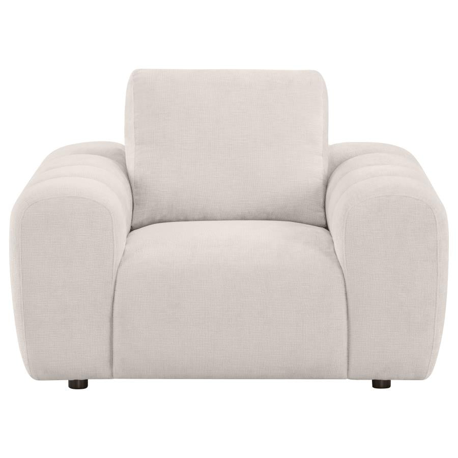 Burnett Chenille Upholstered Accent Chair Ivory-3