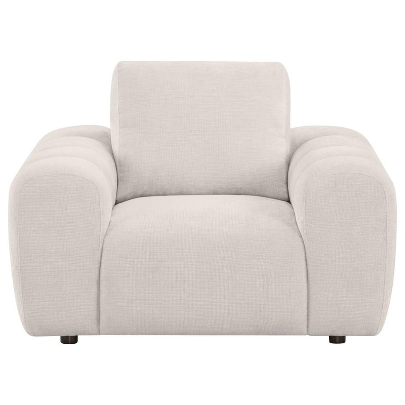 Burnett Chenille Upholstered Accent Chair Ivory-zoom-
