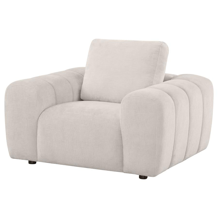 Burnett Chenille Upholstered Accent Chair Ivory-4