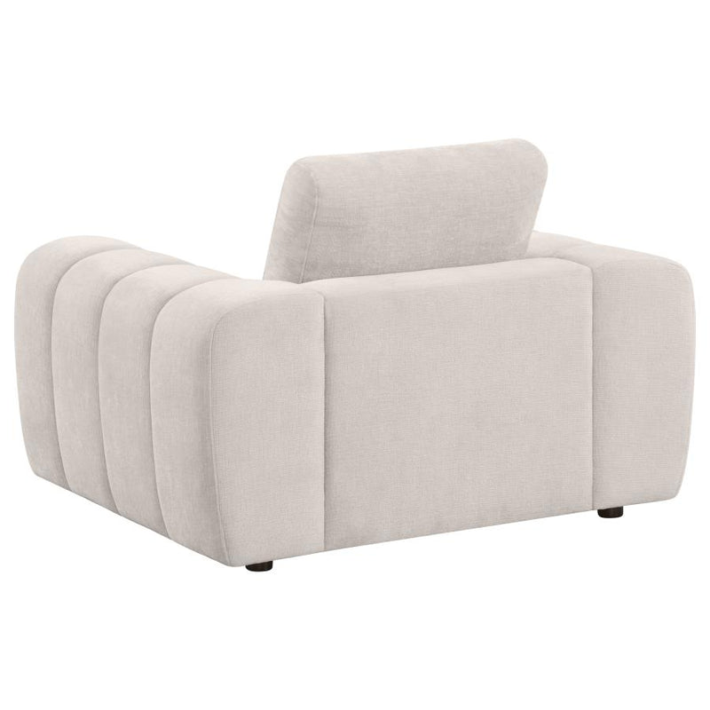 Burnett Chenille Upholstered Accent Chair Ivory-zoom-