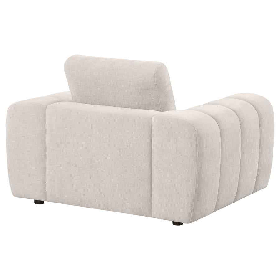 Burnett Chenille Upholstered Accent Chair Ivory-zoom-7