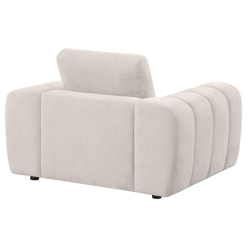 Burnett Chenille Upholstered Accent Chair Ivory-zoom-