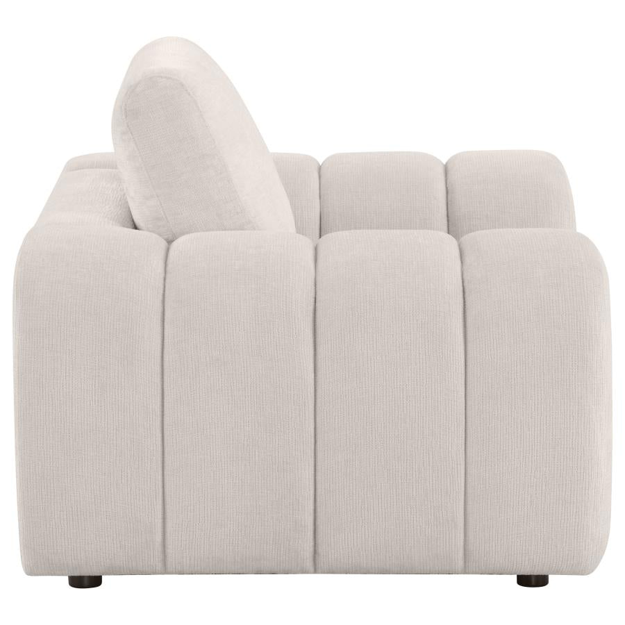 Burnett Chenille Upholstered Accent Chair Ivory-8