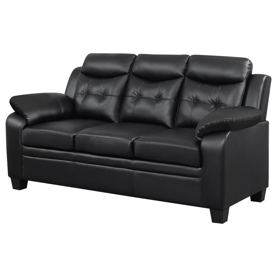Finley Upholstered Padded Arm Tufted Sofa Black-4