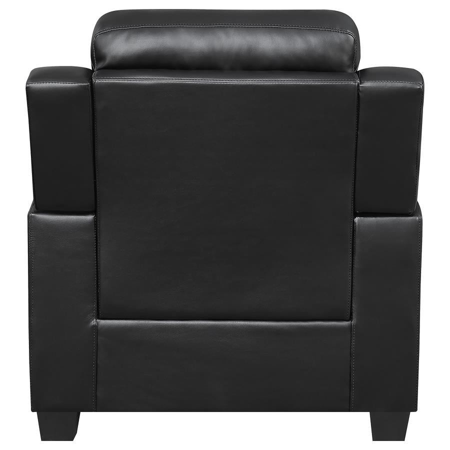 Finley Upholstered Padded Arm Tufted Accent Chair Black-zoom-6