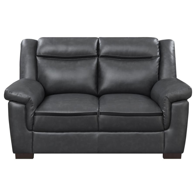 Arabella 3-piece Upholstered Padded Arm Sofa Set Grey-zoom-
