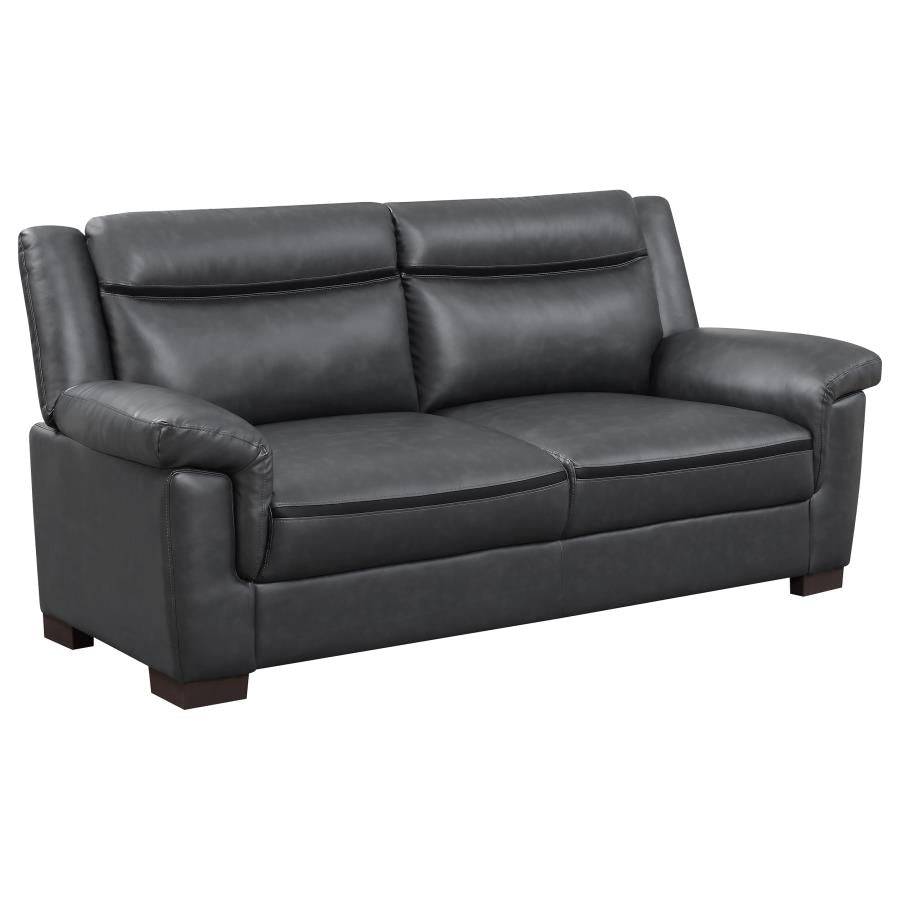 Arabella Upholstered Padded Arm Sofa Grey-zoom-1