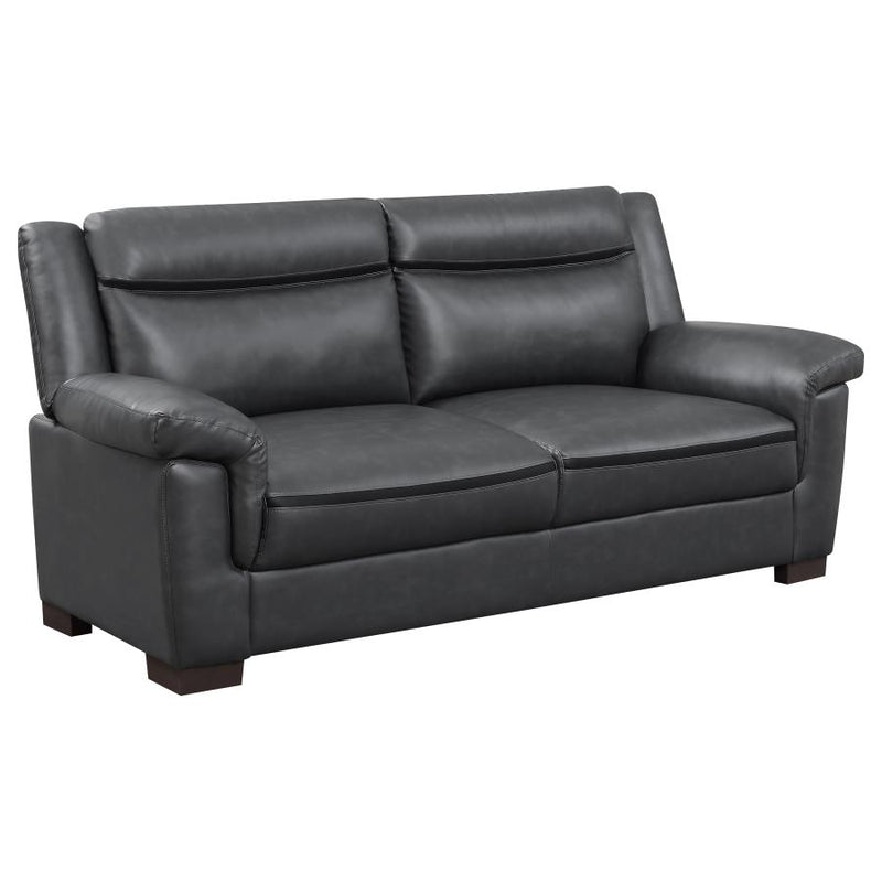 Arabella Upholstered Padded Arm Sofa Grey-zoom-